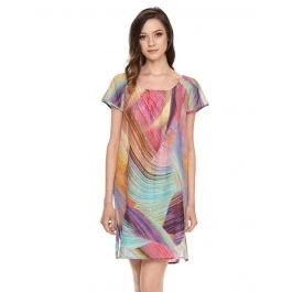 Baumwolle Batist Dress JETTE Bunt Von Gattina 1 Baumwolle Batist Dress JETTE Bunt Von Gattina