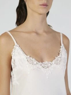 Baumwolle Neglige Mit Spitze Lang BIANCO Von Verdiani -Amoena Verkaufs-Shop baumwolle neglige lang weiss 4527 verdiani 2