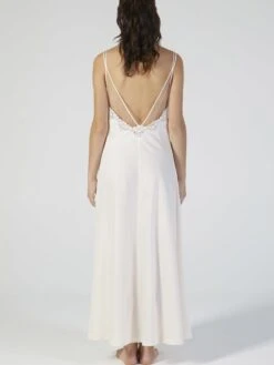 Baumwolle Neglige Mit Spitze Lang BIANCO Von Verdiani -Amoena Verkaufs-Shop baumwolle neglige lang weiss 4527 verdiani 3