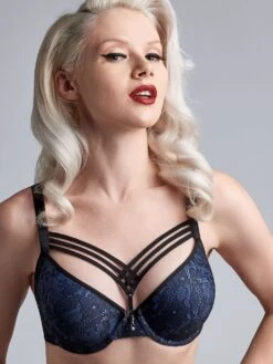 Schalen- BH DAME DE PARIS STYLE Bijou Blue Von Marlies Dekkers -Amoena Verkaufs-Shop bh bijou blau 195311 dame de paris marlies dekkers 2