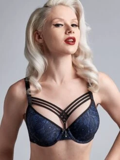 Schalen- BH DAME DE PARIS STYLE Bijou Blue Von Marlies Dekkers -Amoena Verkaufs-Shop bh bijou blau 195311 dame de paris marlies dekkers 3
