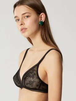 Tüllspitze Triangel-BH MISS LEJABY Von Maison Lejaby -Amoena Verkaufs-Shop bh schwarz 16442 miss lejaby maison lejaby 1 1