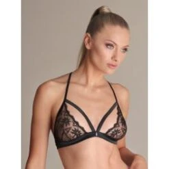 Spitze Triangel BH Schwarz Von Prelude Milano