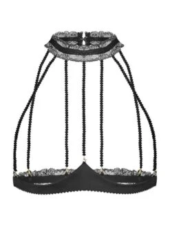 Ouvert Bustier-BH GEISHA CAGE Mit Schmuck-Kristallen Von Cadolle -Amoena Verkaufs-Shop cage bh geisha schwarz cadolle 3