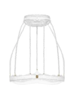Ouvert Bustier-BH GEISHA CAGE Mit Schmuck-Kristallen Von Cadolle -Amoena Verkaufs-Shop cage geisha elfenbein weiss pearls 4500fb cadolle
