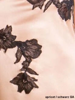 Seta Superior Seiden-Negligé SPLENDIDA Satin Von Cotton Club -Amoena Verkaufs-Shop farbfeld seide spitze pesco nero seta superior cotton club 1 2