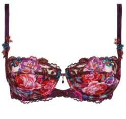 Halbschale BH AVEU EN FLEURS Seide Von Lise Charmel -Amoena Verkaufs-Shop halbschale bh ach3043 violett mit muster aveu en fleurs lise charmel 2 10 1