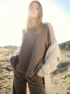 Lounge Set NOCCIOLA Nougat Mit Strickeinsatz Von Chiara Fiorini 7 Lounge Set NOCCIOLA Nougat Mit Strickeinsatz Von Chiara Fiorini -Amoena Verkaufs-Shop hausanzug kuschel baumwolle mit strickeinsaetzen nocciola cf1322 chiara fiorini 3