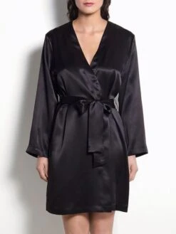 100% Seide Morgenmantel CLASSICO Von Luna Di Seta -Amoena Verkaufs-Shop kimono kurz seide vlst08009 schwarz luna di seta 2 1 1 1 1 1