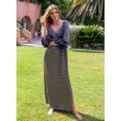 Seidenmix Strandkleid OLIVIA Tintenblau Von Marjolaine