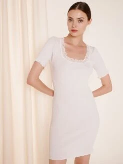 70% Seide 30% Baumwolle Kurzarm Nachthemd RIPP Von Eva B. Bitzer 8 70% Seide 30% Baumwolle Kurzarm Nachthemd RIPP Von Eva B. Bitzer -Amoena Verkaufs-Shop kurzarm nachtshirt champagner 27338267 jersey rip eva b bitzer 1