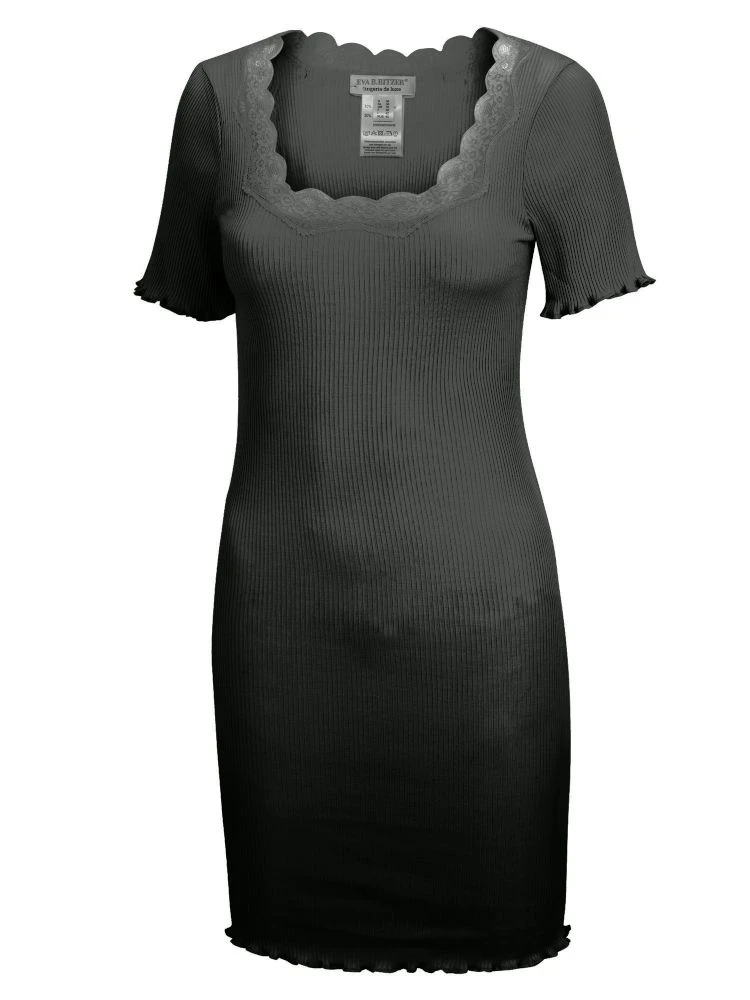 70% Seide 30% Baumwolle Kurzarm Nachthemd RIPP Von Eva B. Bitzer 2 70% Seide 30% Baumwolle Kurzarm Nachthemd RIPP Von Eva B. Bitzer – Bild 2