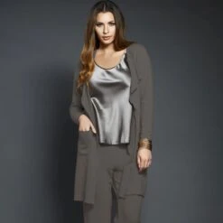 Baumwollmix Morgenmantel CASUAL Kuschelig Von Gattina 8 Baumwollmix Morgenmantel CASUAL Kuschelig Von Gattina -Amoena Verkaufs-Shop kuschel baumwolle mantel 384390 gattina fango 8