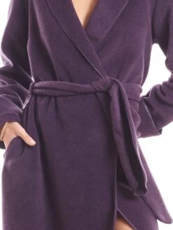 Morgenmantel KUSCHEL FLEECE Pflaume-violett Von Fiori Di Chiara -Amoena Verkaufs-Shop kuschel morgenmantel lila fc9137 fiori di chiara 5
