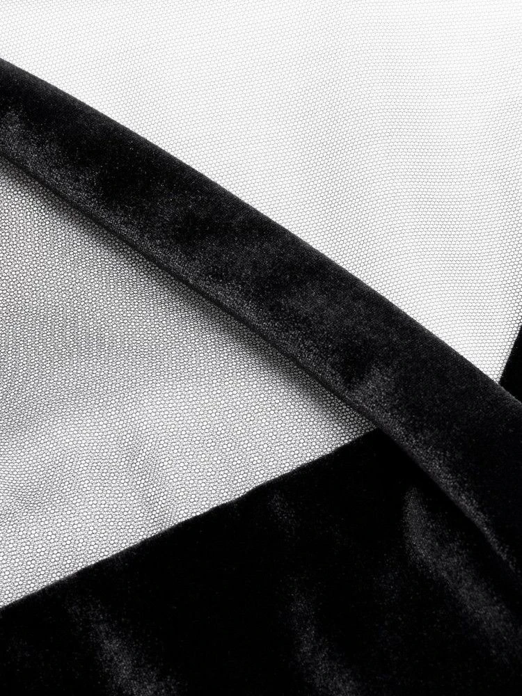 Langer Morgenmantel KIMONO TULLE LONGUE Tüll Schwarz Von Cadolle 4 Langer Morgenmantel KIMONO TULLE LONGUE Tüll Schwarz Von Cadolle – Bild 4