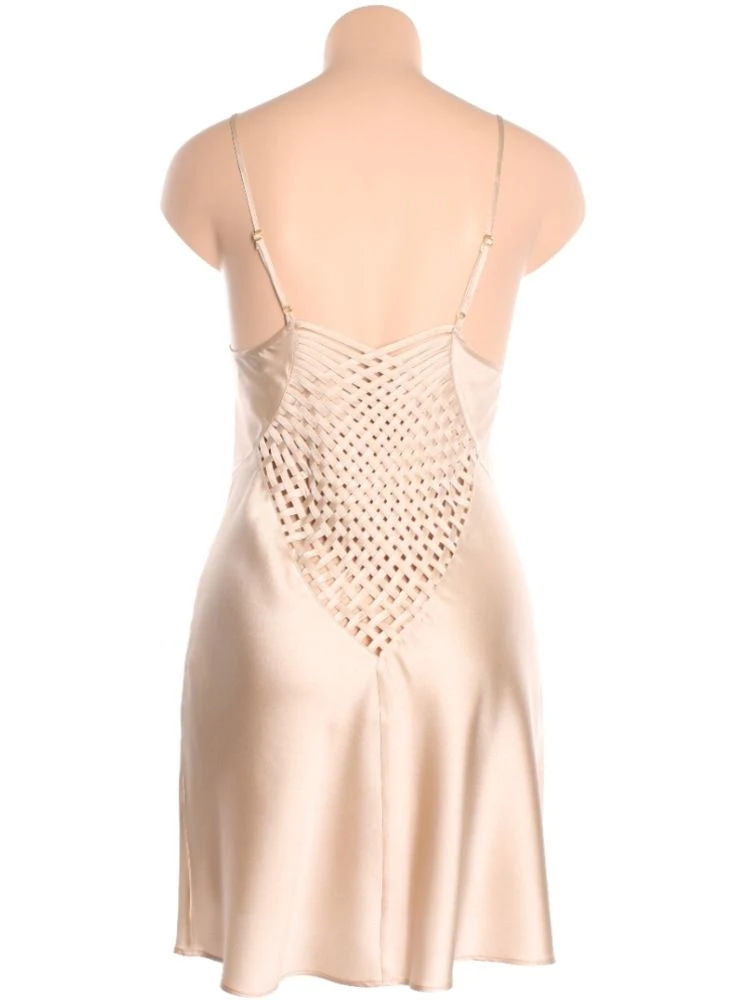 Seidennachthemd FIDJI SATIN Stretchseide Von Marjolaine 2 Seidennachthemd FIDJI SATIN Stretchseide Von Marjolaine – Bild 2