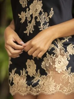 100% Seide Mini Combinette Kurz PHENIX No. 2 Von Marjolaine -Amoena Verkaufs-Shop mini combinette seide 3phe0301 497schwarz platin phenix marjolaine 3 1