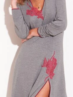 Modal Langarm Nachthemd FUMO Mittelgrau Von Chiara Fiorini -Amoena Verkaufs-Shop modal nachthemd g0634 grau chiara fiorini 2 1 1