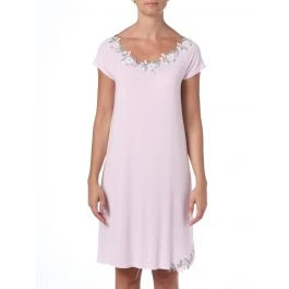 Kurzarm Nachtkleid CAMILLA Zartrosé Aus Modal Von Imec 1 Kurzarm Nachtkleid CAMILLA Zartrosé Aus Modal Von Imec