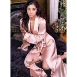 Seide Morgenmantel Lang NELIA Satin Marjolaine