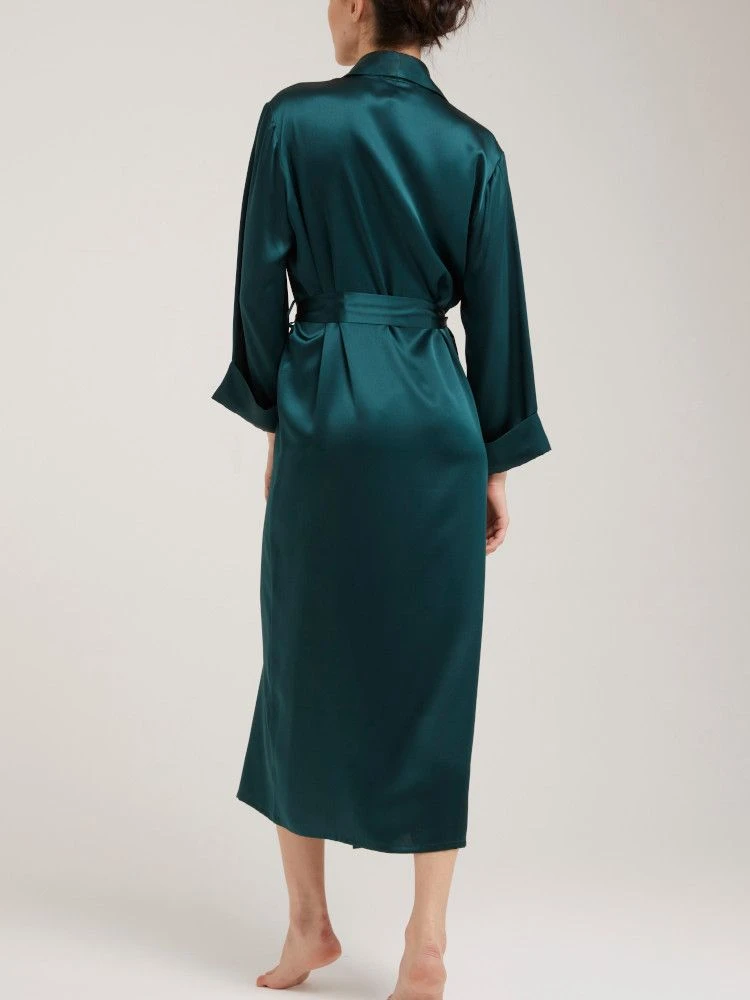 100% Seide Morgenmantel Lang GIGLIOLA Uni Von Vivis 4 100% Seide Morgenmantel Lang GIGLIOLA Uni Von Vivis – Bild 4