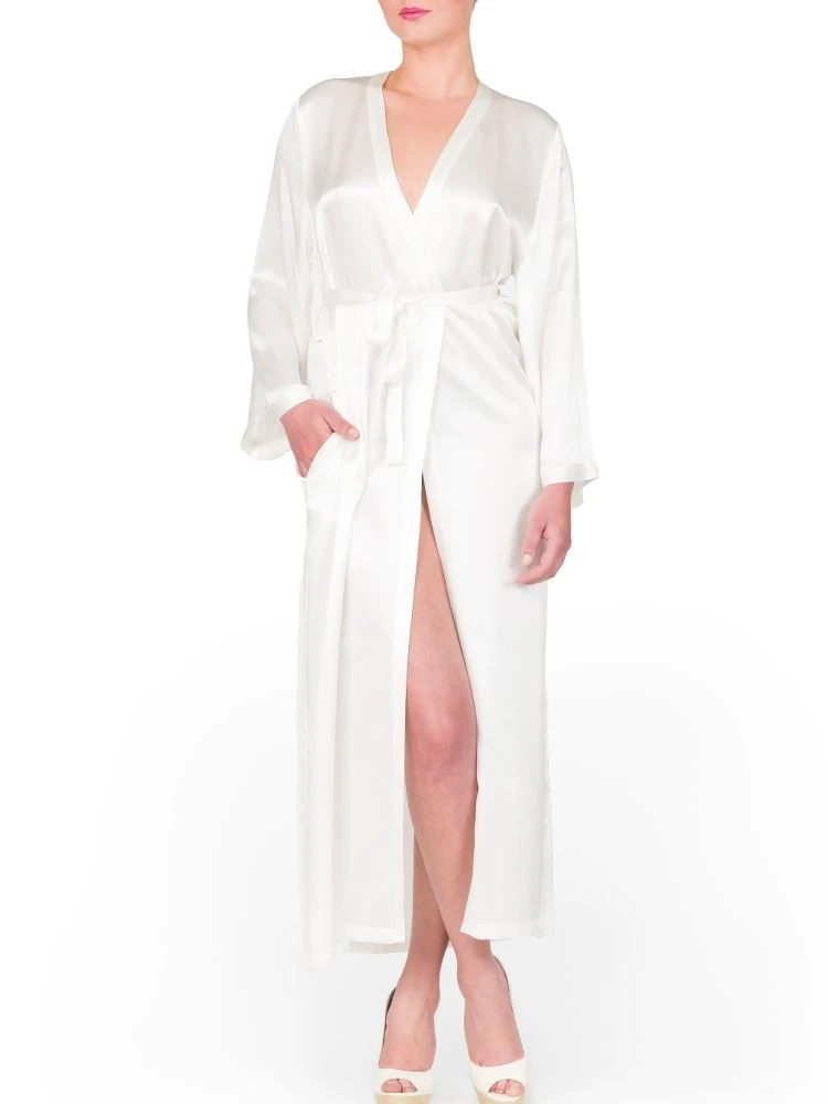 100% Seide Morgenmantel Lang LAURIAN Marjolaine 6 100% Seide Morgenmantel Lang LAURIAN Marjolaine – Bild 6