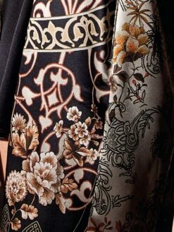 Seide Pyjama 2-tlg. CHRISTMAS CAPSULE Schwarz-bunt Von Chiara Fiorini -Amoena Verkaufs-Shop muster seide cf903 chiara fiorini