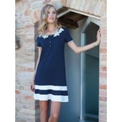 Modal Nachtkleid SUMMER BLU No. 6 Dunkelblau Von Chiara Fiorini