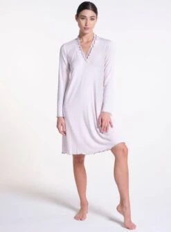 Modal Sleepshirt WKND No. 11 Knielang Zartrosa Von Verdiani -Amoena Verkaufs-Shop nachthemd modal angel 3811 weekend verdiani