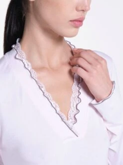 Modal Sleepshirt WKND No. 11 Knielang Zartrosa Von Verdiani -Amoena Verkaufs-Shop nachthemd modal angel 3811 weekend verdiani 3