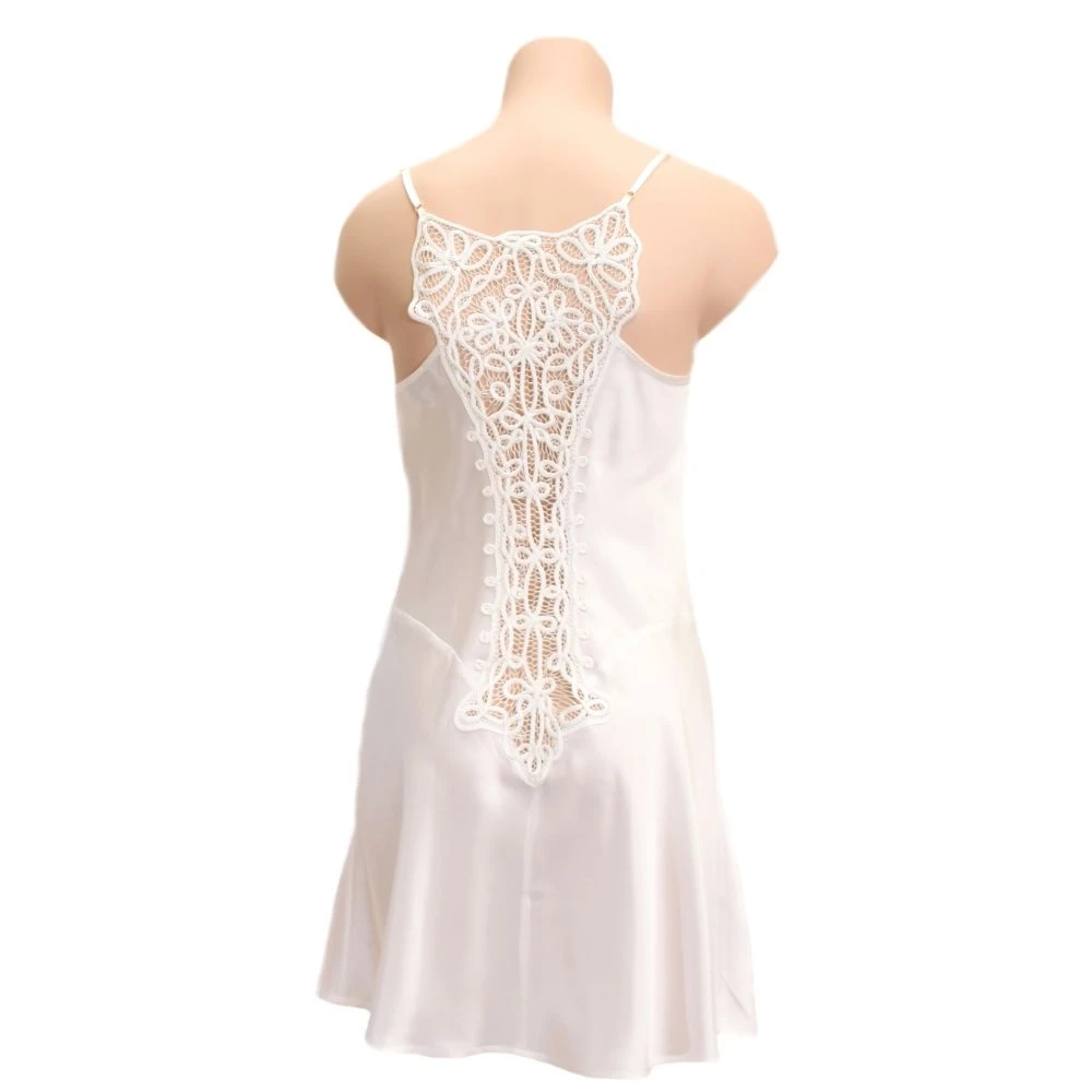 Seidennachthemd 100% Seide SOIE UNIE "177" Von Marjolaine 2 Seidennachthemd 100% Seide SOIE UNIE "177" Von Marjolaine – Bild 2