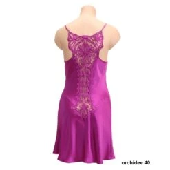 Seidennachthemd 100% Seide SOIE UNIE "177" Von Marjolaine 17 Seidennachthemd 100% Seide SOIE UNIE "177" Von Marjolaine -Amoena Verkaufs-Shop nachthemd seide soie unie 177 orchidee 40 marjolaine 1
