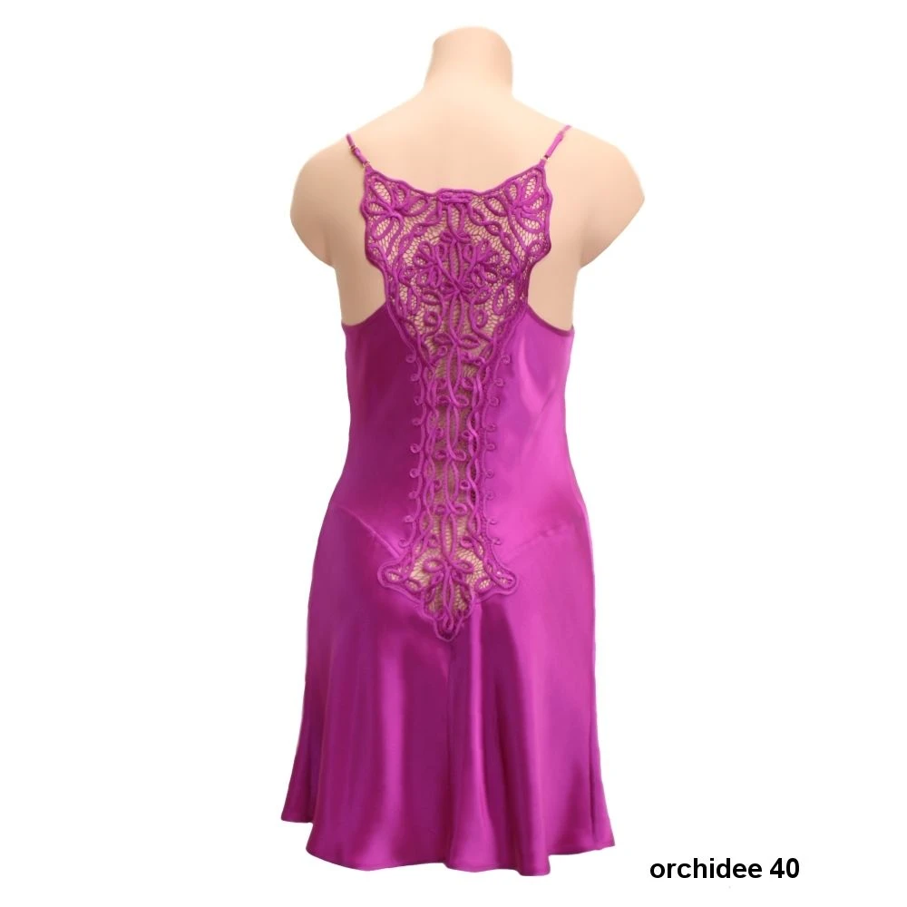 Seidennachthemd 100% Seide SOIE UNIE "177" Von Marjolaine 8 Seidennachthemd 100% Seide SOIE UNIE "177" Von Marjolaine – Bild 8