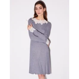 Modal Nachthemd DENIM In Jeansblau Von Chiara Fiorini 1 Modal Nachthemd DENIM In Jeansblau Von Chiara Fiorini