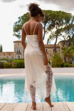 Seide Neglige NYMPHE No. 4 Lang Stretchseide Marjolaine -Amoena Verkaufs-Shop nachtkleid lang nymphe naturel 4nym3002 marjolaine 3 9