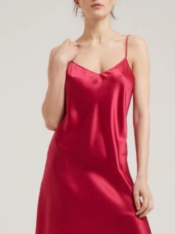 100% Seide Nachtkleid DORINE Von Vivis -Amoena Verkaufs-Shop nachtkleid seide dorine v00389 berry vivis