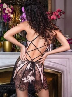 Seide Neglige NYMPHE No. 3 Kurz Von Marjolaine -Amoena Verkaufs-Shop neglige nymphe boudoir noir 4nym0103 marjolaine 3