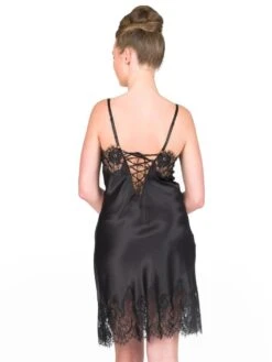 100% Seide Negligé ST. ELM Von Gattina -Amoena Verkaufs-Shop neglige seide st elm 50221 schwarz gattina 2 1