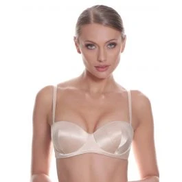Satin Balconette Push-Up BH Gold-creme Von Prelude Milano 1 Satin Balconette Push-Up BH Gold-creme Von Prelude Milano