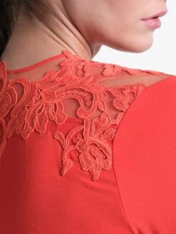 Modal Schlafanzug ARANCIO Koralle-rot Von Verdiani -Amoena Verkaufs-Shop pyjama modal rot 4821 verdiani 3