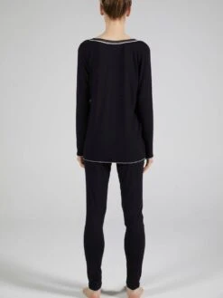 Modal Schlafanzug WKND No. 2 Schwarz-puder Von Verdiani -Amoena Verkaufs-Shop pyjama modal schwarz 3610 verdiani weekend 3