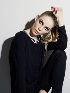 Modal Schlafanzug WKND No. 2 Schwarz-puder Von Verdiani -Amoena Verkaufs-Shop pyjama modal schwarz 3610 verdiani weekend 4