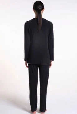 Modal Schlafanzug WKND No. 12 Schwarz-rosa Von Verdiani -Amoena Verkaufs-Shop pyjama modal schwarz 3812 weekend verdiani 2