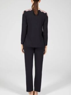 Modal Schlafanzug Schwarz-rosa Von Verdiani -Amoena Verkaufs-Shop pyjama modal schwarz 4609 verdiani donna 2