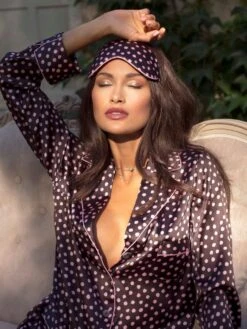 Seidenpyjama MITZI Schoko-rosa Von Marjolaine -Amoena Verkaufs-Shop pyjama seide mitzi 4mit5501 4mit0701 braun rosa marjolaine