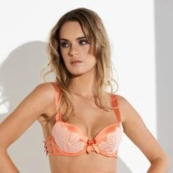 MILLESIA Seide Push-Up BH COURTISANE Apricot-creme