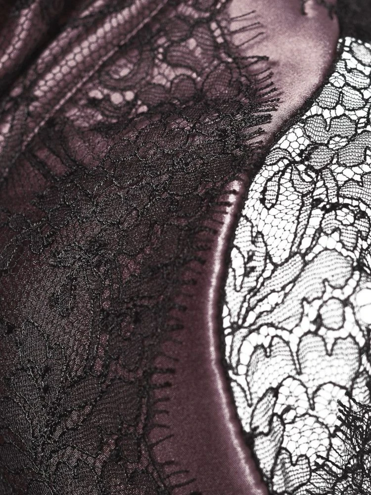 Seide Bügel-BH RAMA SOIE TOURBE Violett-schwarz Von Cadolle 3 Seide Bügel-BH RAMA SOIE TOURBE Violett-schwarz Von Cadolle – Bild 3