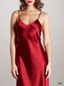 100% Seide Nachtkleid DORINE Von Vivis -Amoena Verkaufs-Shop seide caroline dorine rot vivis