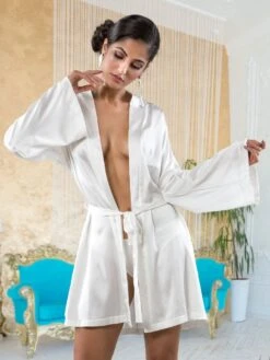 Seta Superior Seide Kimono INTREPIDO Von Cotton Club -Amoena Verkaufs-Shop seide kimono intrepido champagner seta superior cotton club 1