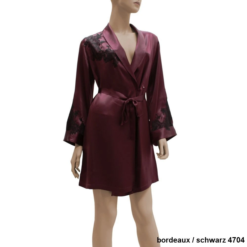 100% Seide Morgenmantel BACCARAT Calais Spitze Von Marjolaine 3 100% Seide Morgenmantel BACCARAT Calais Spitze Von Marjolaine – Bild 3